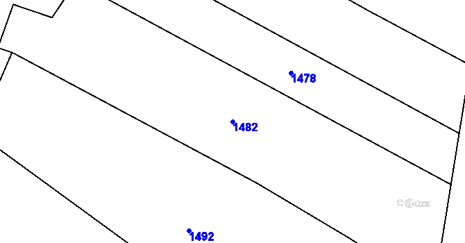 Parcela st. 1482 v KÚ Vyskytná, Katastrální mapa