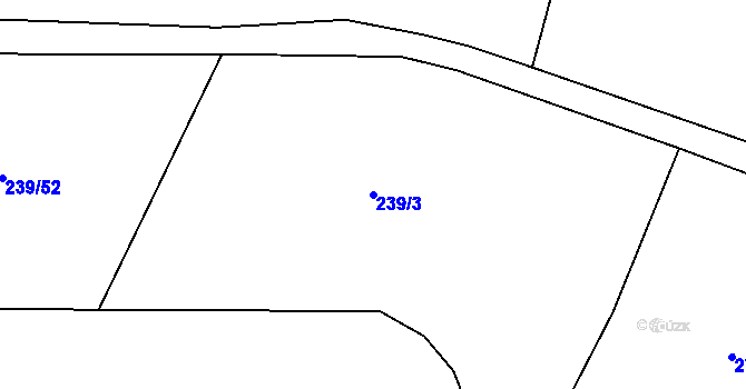 Parcela st. 239/3 v KÚ Vyskytná nad Jihlavou, Katastrální mapa