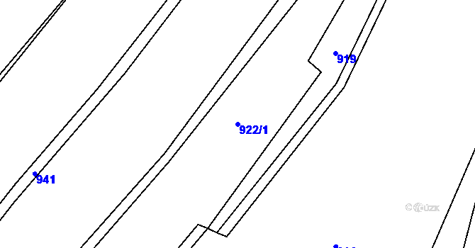 Parcela st. 922/1 v KÚ Vyskytná nad Jihlavou, Katastrální mapa