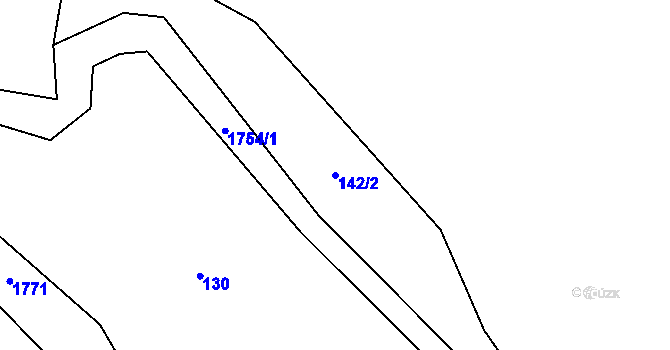 Parcela st. 142/2 v KÚ Vyskytná nad Jihlavou, Katastrální mapa