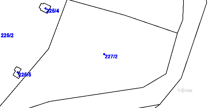 Parcela st. 227/2 v KÚ Vyskytná nad Jihlavou, Katastrální mapa