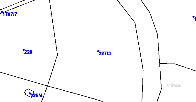 Parcela st. 227/3 v KÚ Vyskytná nad Jihlavou, Katastrální mapa
