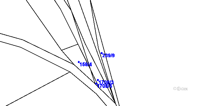 Parcela st. 239/9 v KÚ Vyskytná nad Jihlavou, Katastrální mapa