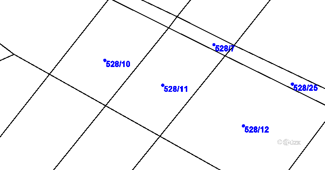 Parcela st. 528/11 v KÚ Vyskytná nad Jihlavou, Katastrální mapa
