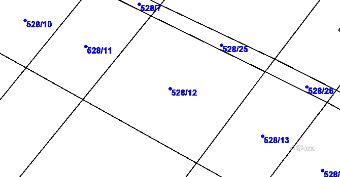 Parcela st. 528/12 v KÚ Vyskytná nad Jihlavou, Katastrální mapa