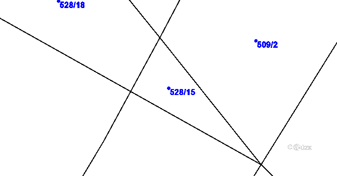 Parcela st. 528/15 v KÚ Vyskytná nad Jihlavou, Katastrální mapa