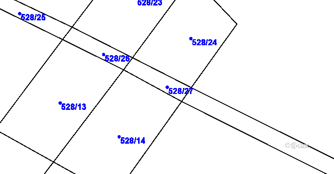 Parcela st. 528/27 v KÚ Vyskytná nad Jihlavou, Katastrální mapa