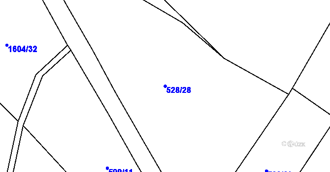Parcela st. 528/28 v KÚ Vyskytná nad Jihlavou, Katastrální mapa