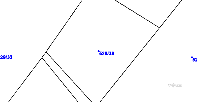 Parcela st. 528/38 v KÚ Vyskytná nad Jihlavou, Katastrální mapa