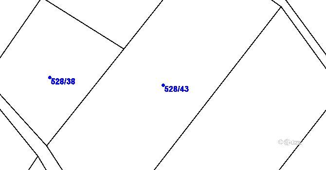 Parcela st. 528/43 v KÚ Vyskytná nad Jihlavou, Katastrální mapa