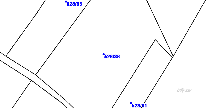 Parcela st. 528/88 v KÚ Vyskytná nad Jihlavou, Katastrální mapa