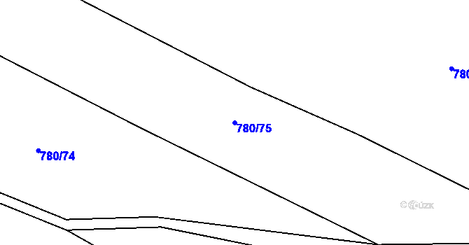 Parcela st. 780/75 v KÚ Vyskytná nad Jihlavou, Katastrální mapa