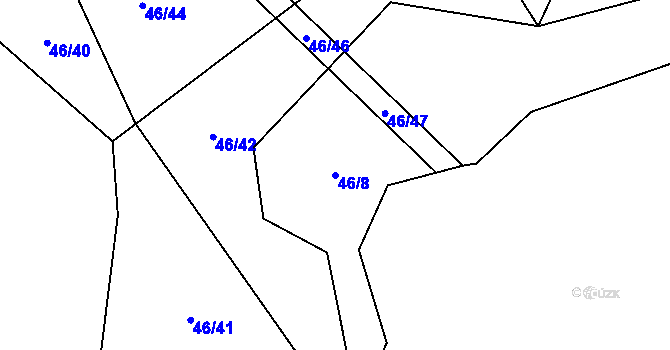 Parcela st. 46/8 v KÚ Housko, Katastrální mapa