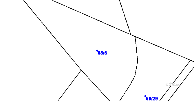 Parcela st. 68/6 v KÚ Molenburk, Katastrální mapa