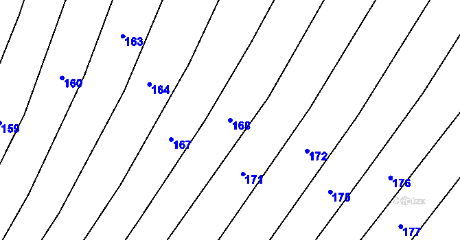 Parcela st. 168 v KÚ Molenburk, Katastrální mapa