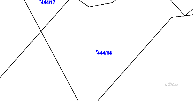 Parcela st. 444/14 v KÚ Molenburk, Katastrální mapa