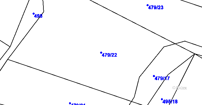 Parcela st. 479/22 v KÚ Molenburk, Katastrální mapa