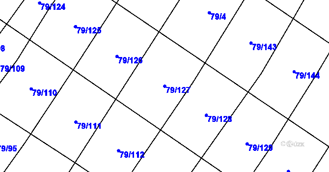 Parcela st. 79/127 v KÚ Vysočany u Znojma, Katastrální mapa