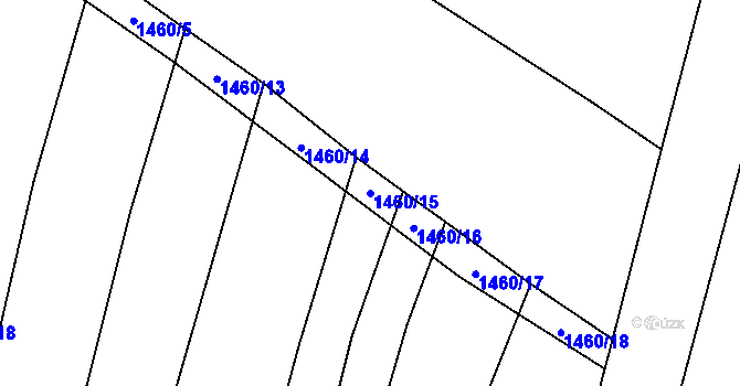 Parcela st. 1460/15 v KÚ Vysočany u Znojma, Katastrální mapa