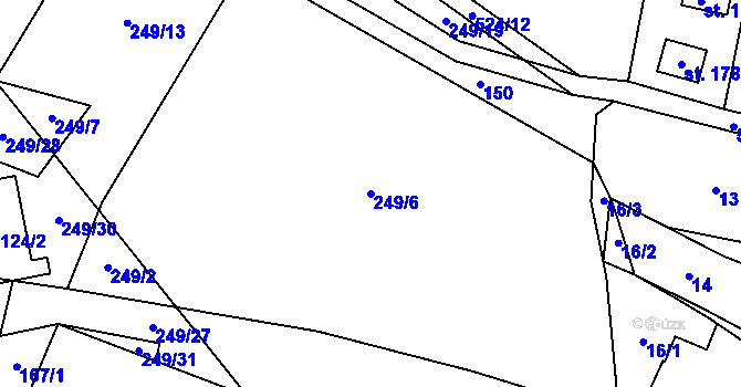Parcela st. 249/6 v KÚ Dřevíkov, Katastrální mapa
