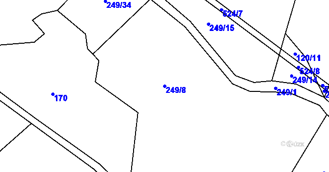 Parcela st. 249/8 v KÚ Dřevíkov, Katastrální mapa