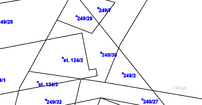 Parcela st. 249/30 v KÚ Dřevíkov, Katastrální mapa