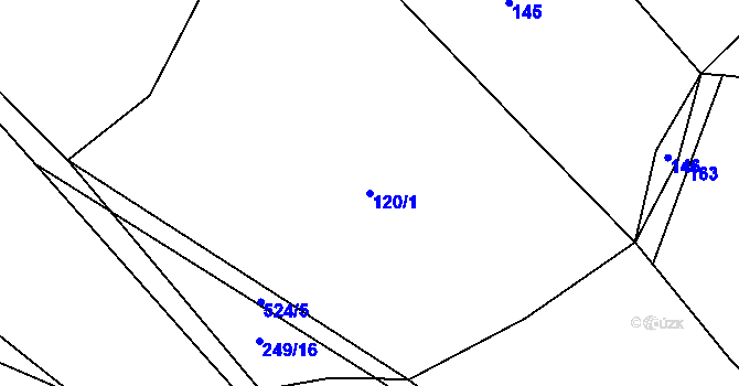Parcela st. 120/1 v KÚ Dřevíkov, Katastrální mapa