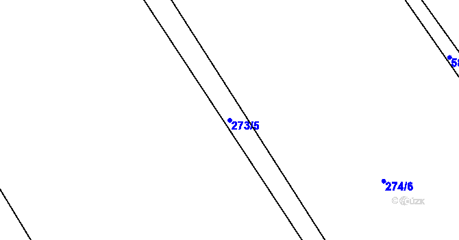 Parcela st. 273/5 v KÚ Možděnice, Katastrální mapa