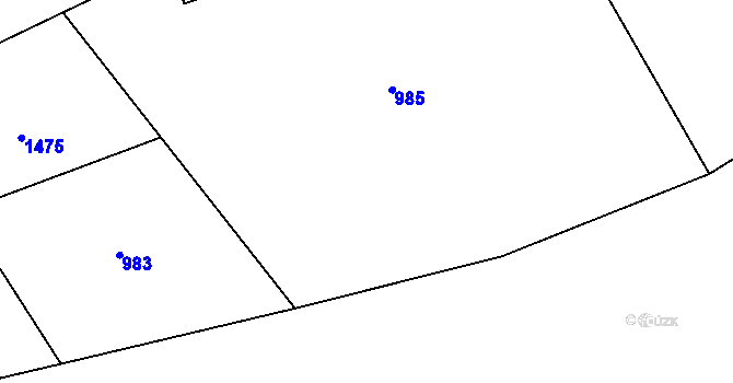 Parcela st. 80 v KÚ Rváčov u Hlinska, Katastrální mapa