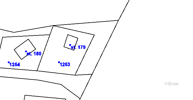 Parcela st. 202/28 v KÚ Rváčov u Hlinska, Katastrální mapa