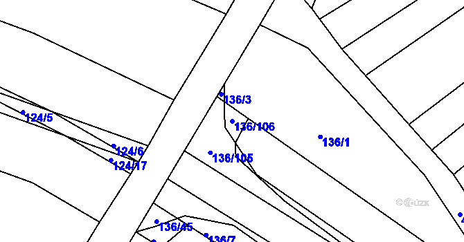 Parcela st. 136/106 v KÚ Vysoká u Jevíčka, Katastrální mapa