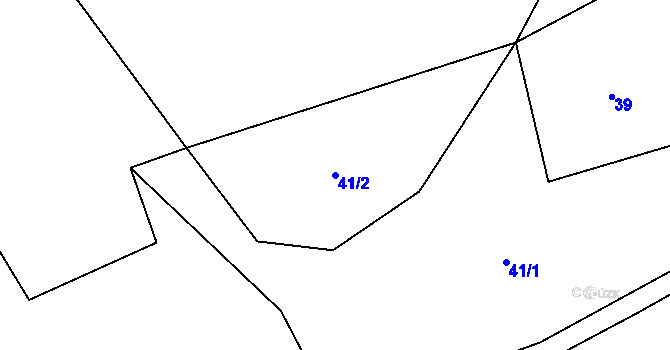 Parcela st. 41/2 v KÚ Pitárné, Katastrální mapa
