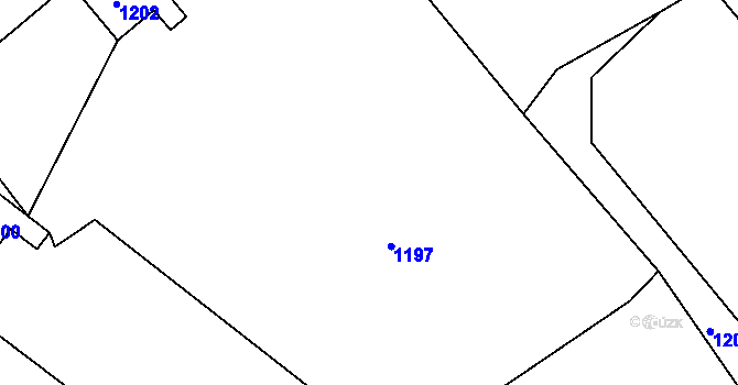 Parcela st. 177/2 v KÚ Vysoká u Valašského Meziříčí, Katastrální mapa