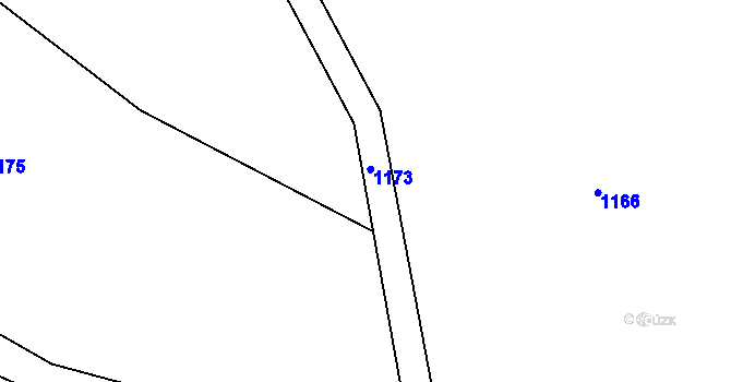 Parcela st. 232/18 v KÚ Vysoká u Valašského Meziříčí, Katastrální mapa