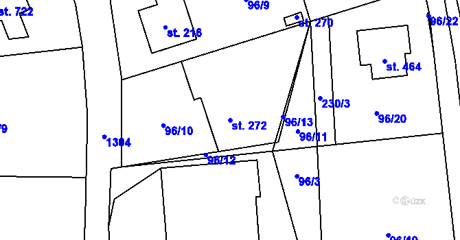 Parcela st. 272 v KÚ Vysoká nad Labem, Katastrální mapa