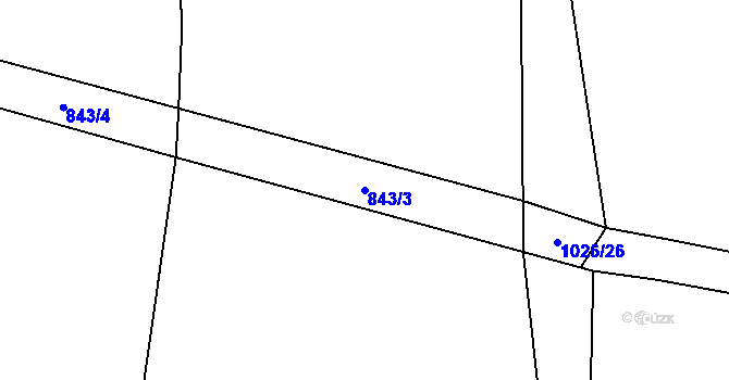 Parcela st. 843/3 v KÚ Vysoká nad Labem, Katastrální mapa
