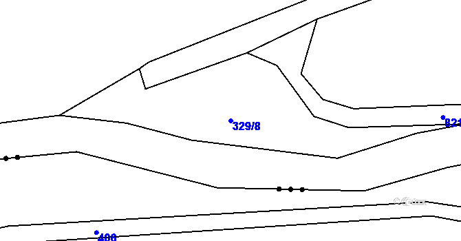 Parcela st. 329/8 v KÚ Drmaly, Katastrální mapa