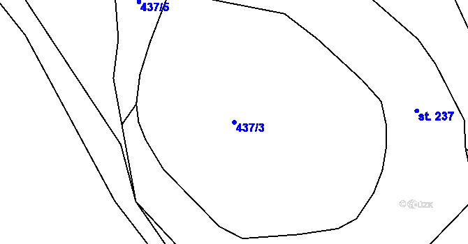 Parcela st. 437/3 v KÚ Drmaly, Katastrální mapa