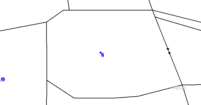 Parcela st. 6 v KÚ Podhůří u Vysoké Pece, Katastrální mapa