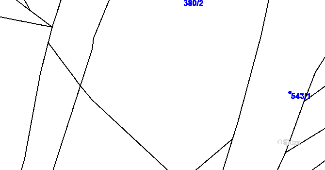 Parcela st. 379/1 v KÚ Podhůří u Vysoké Pece, Katastrální mapa