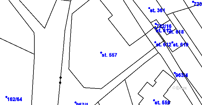 Parcela st. 557 v KÚ Vysoká Pec, Katastrální mapa