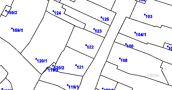Parcela st. 122 v KÚ Vysoké Mýto, Katastrální mapa