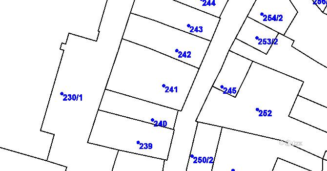 Parcela st. 241 v KÚ Vysoké Mýto, Katastrální mapa