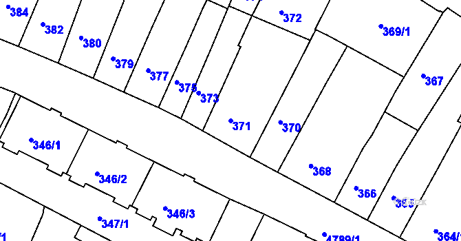 Parcela st. 371 v KÚ Vysoké Mýto, Katastrální mapa