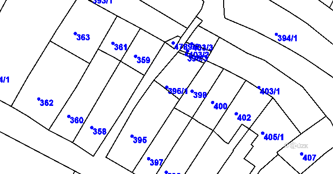 Parcela st. 396/1 v KÚ Vysoké Mýto, Katastrální mapa
