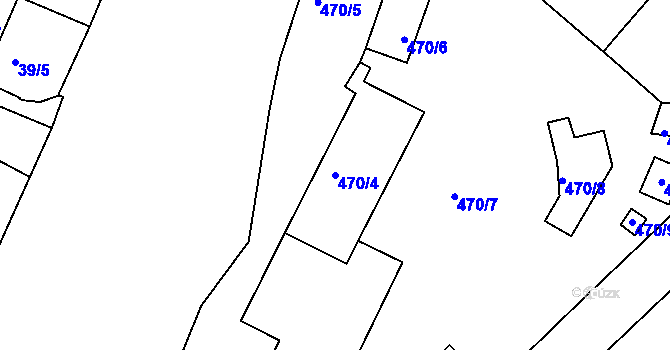 Parcela st. 470/4 v KÚ Vysoké Mýto, Katastrální mapa