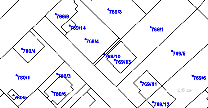 Parcela st. 769/10 v KÚ Vysoké Mýto, Katastrální mapa
