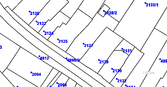 Parcela st. 2127 v KÚ Vysoké Mýto, Katastrální mapa