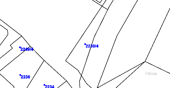 Parcela st. 2230/4 v KÚ Vysoké Mýto, Katastrální mapa