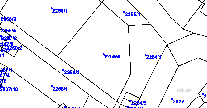 Parcela st. 2256/4 v KÚ Vysoké Mýto, Katastrální mapa